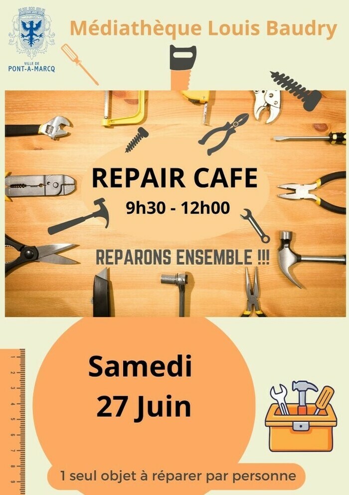 Repair café de Pont-à-Marcq Médiathéque de Pont à Marcq Pont-à-Marcq