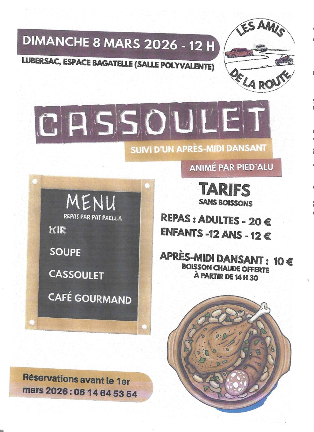 Repas cassoulet