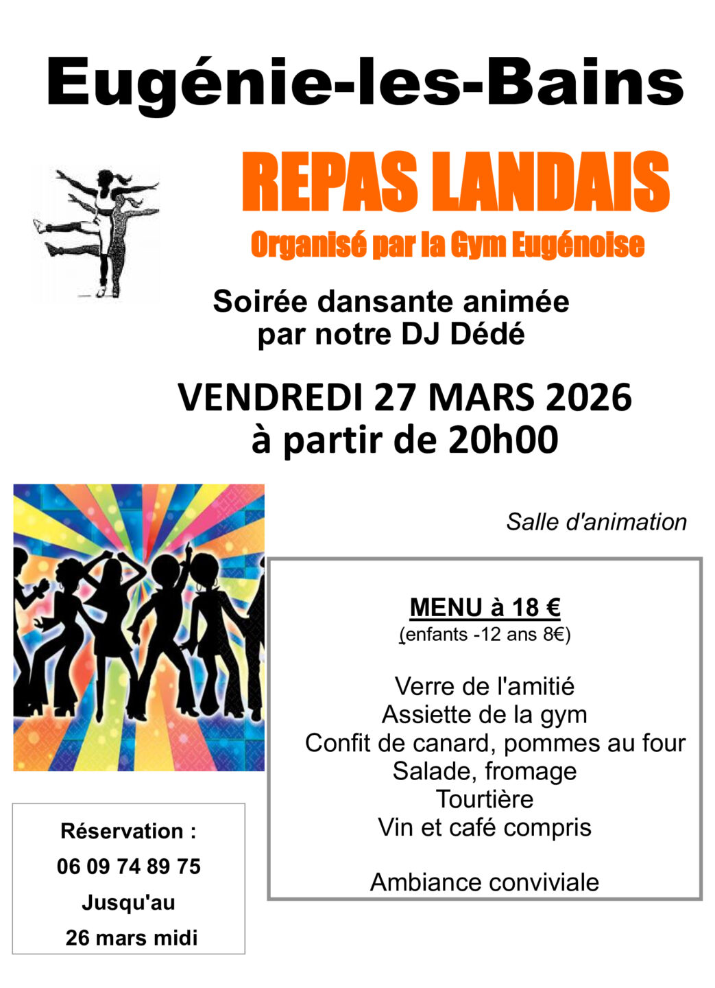 Repas de la gym à Eugénie