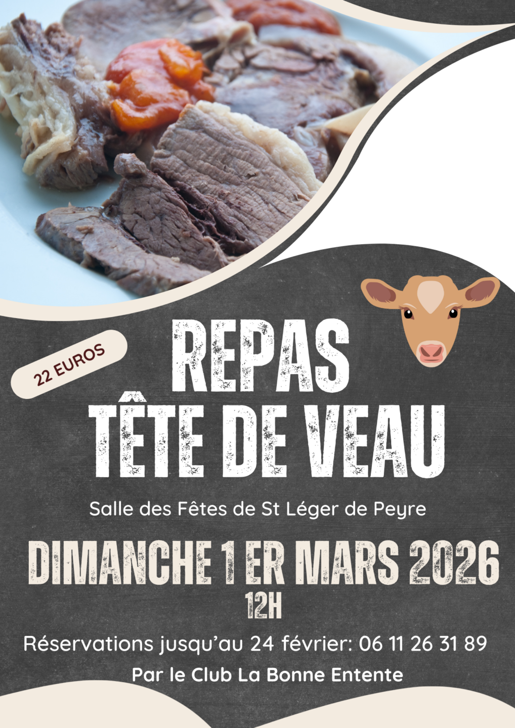 REPAS TÊTE DE VEAU