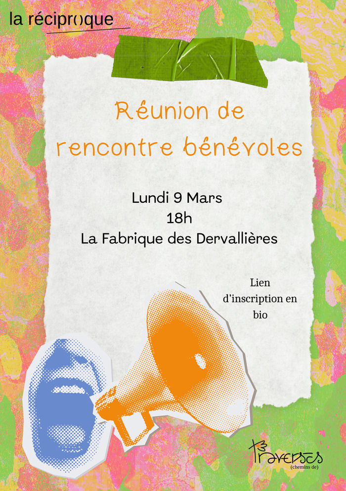 Réunion de rencontre bénévoles Fabrique Dervallières (La)