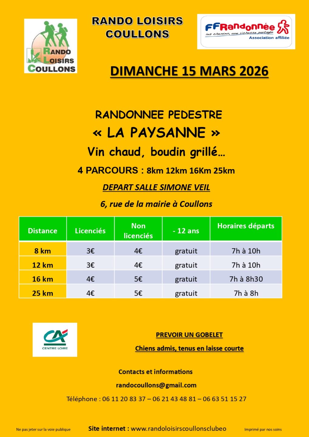 Rondonnée pédestre La Paysanne