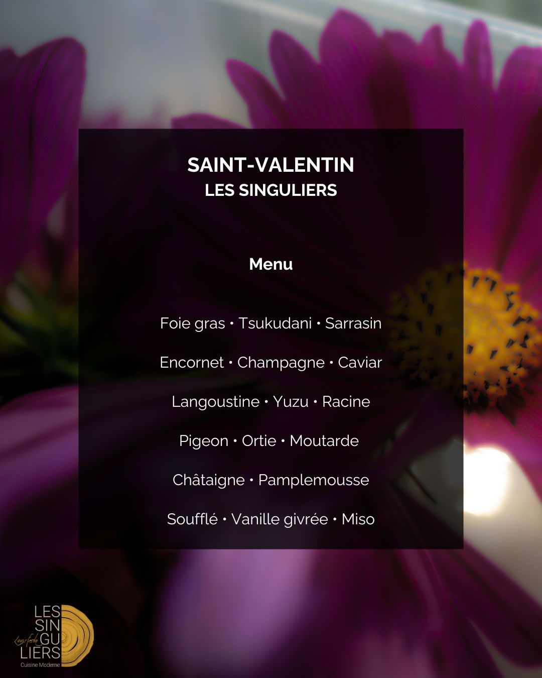 Saint-Valentin au restaurant Les Singuliers