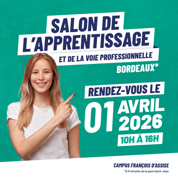 Salon de l'apprentissage et de la voie professionnelle - 1er avril 2026 Campus François d'Assise Bordeaux
