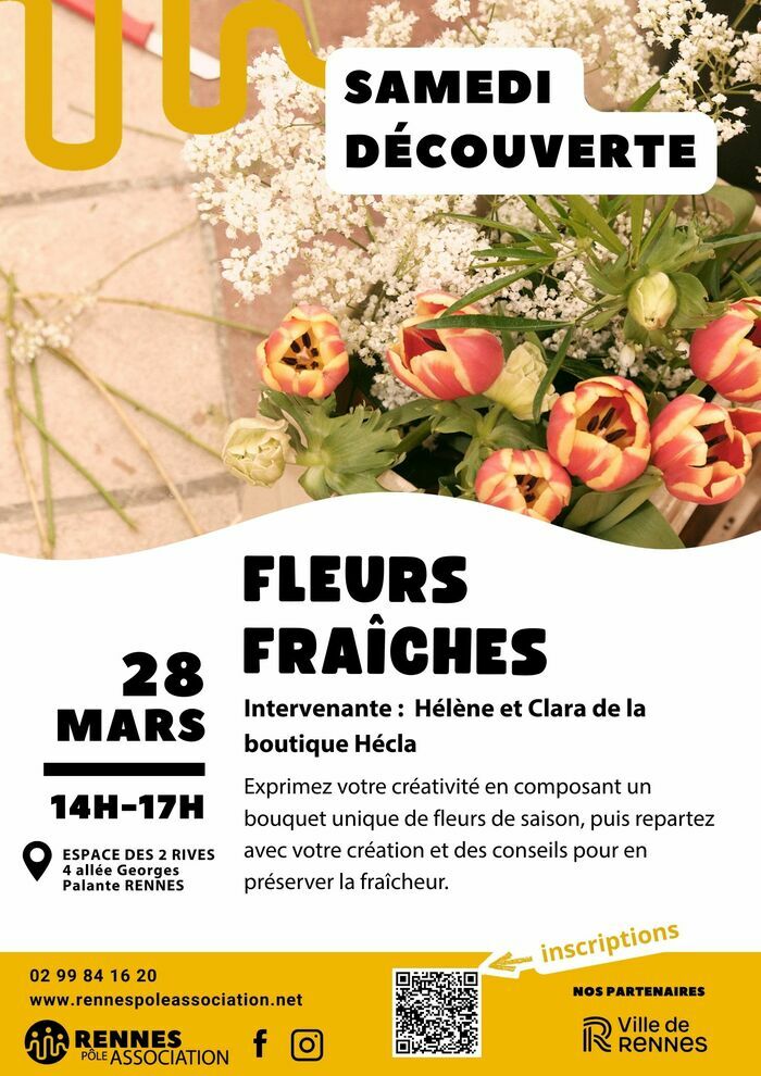 Samedi découverte - Fleurs fraîches Espace des 2 Rives Rennes