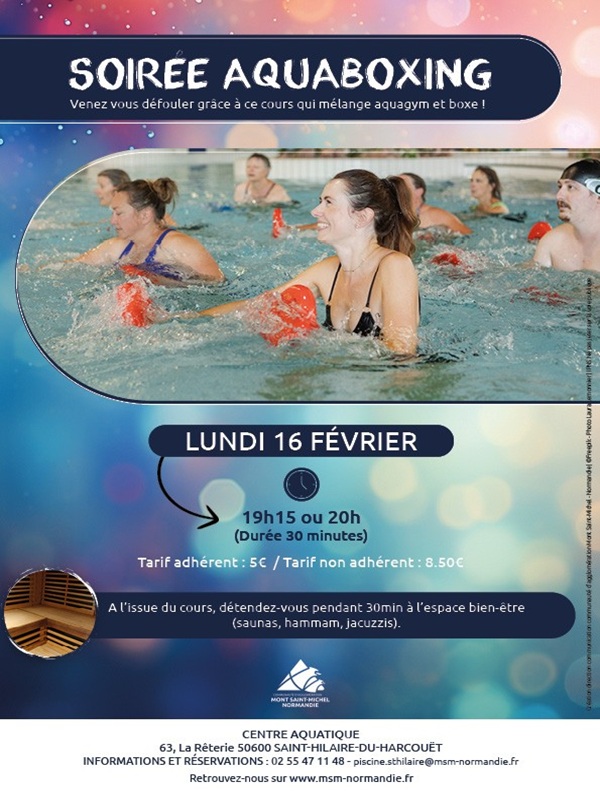 Soirée aquaboxing 63 la Rêterie Saint-Hilaire-du-Harcouët 2026-02-16 Soirée aquaboxing
