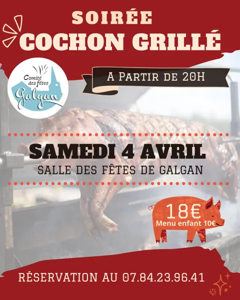 Soirée cochon grillé