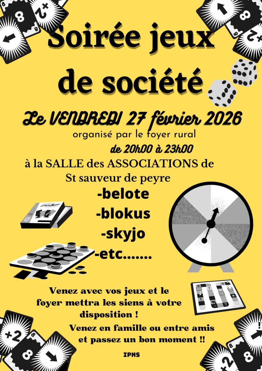 SOIRÉE JEUX DE SOCIETE