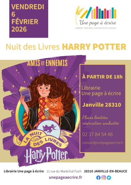 Soirée La nuit des livres Harry Potter 2026
