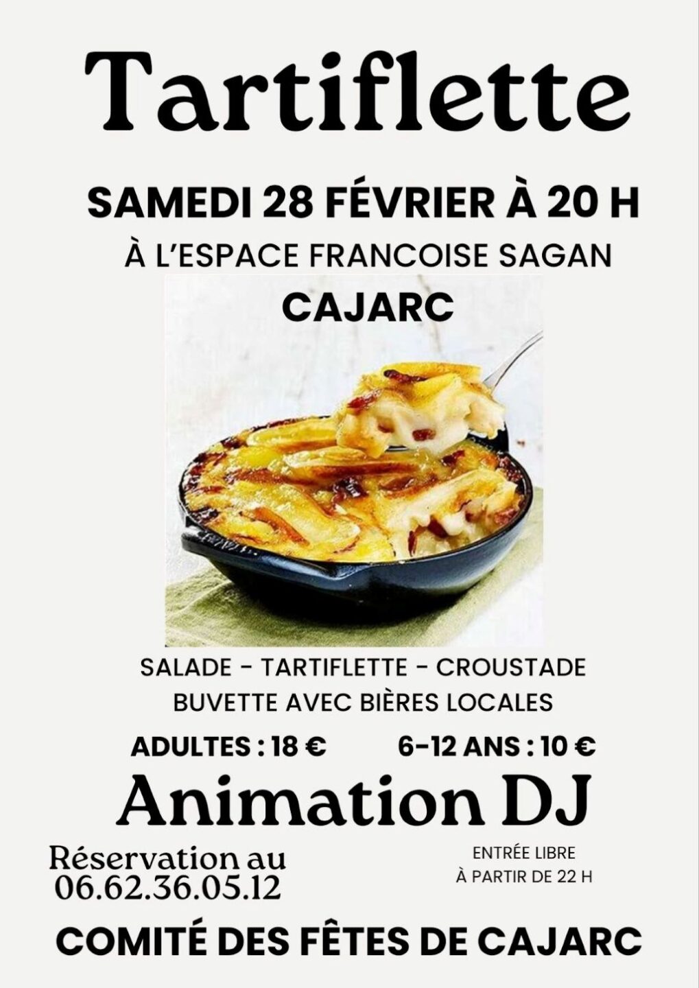 Soirée Tartiflette à Cajarc