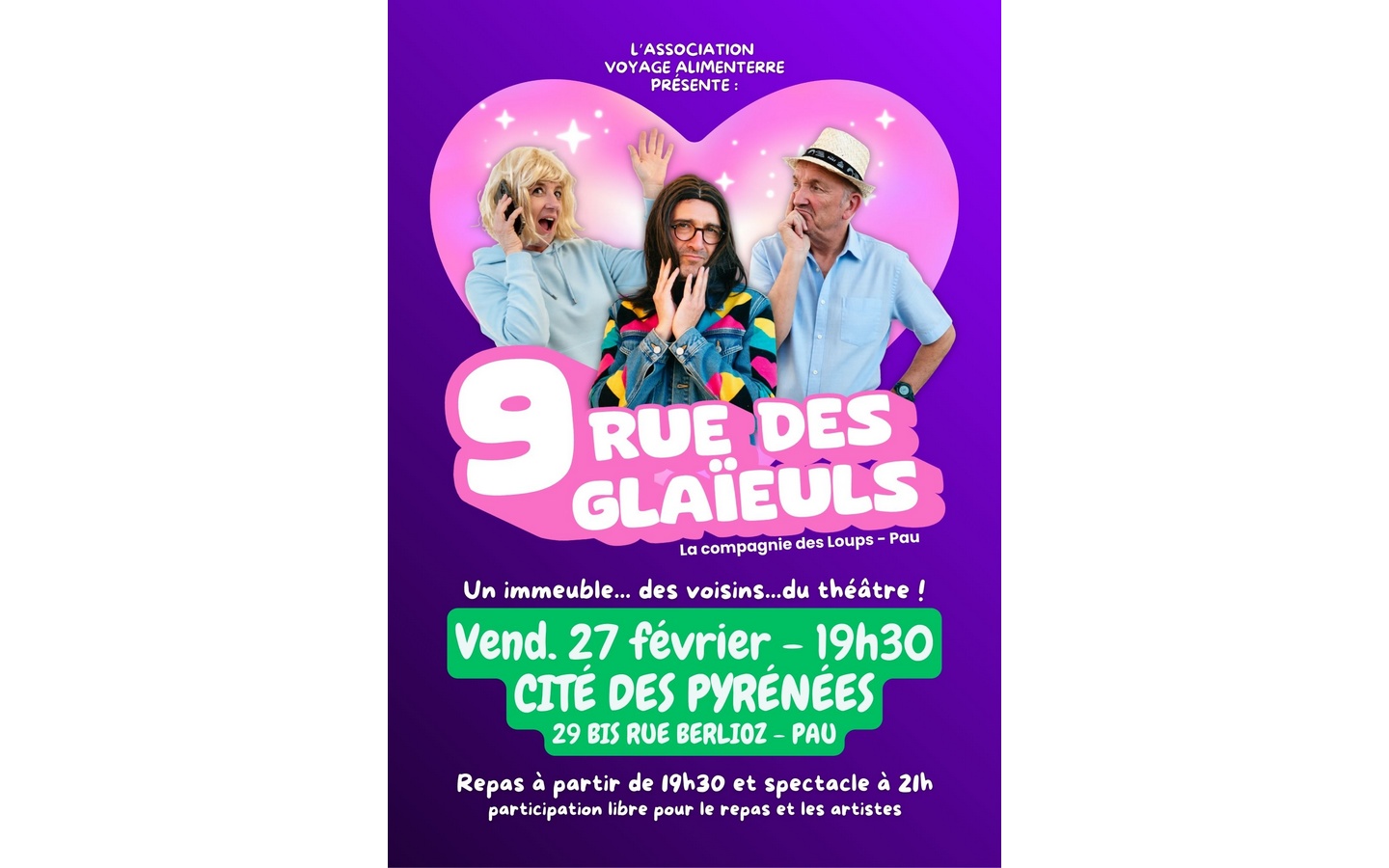 Soirée théâtre avec repas convivial !