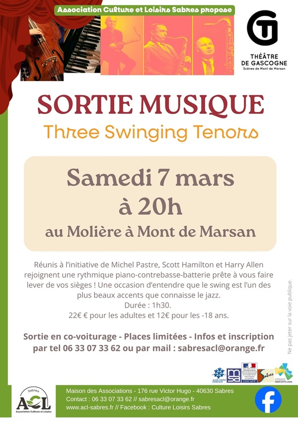 Sortie Musique Three Swinging Tenors