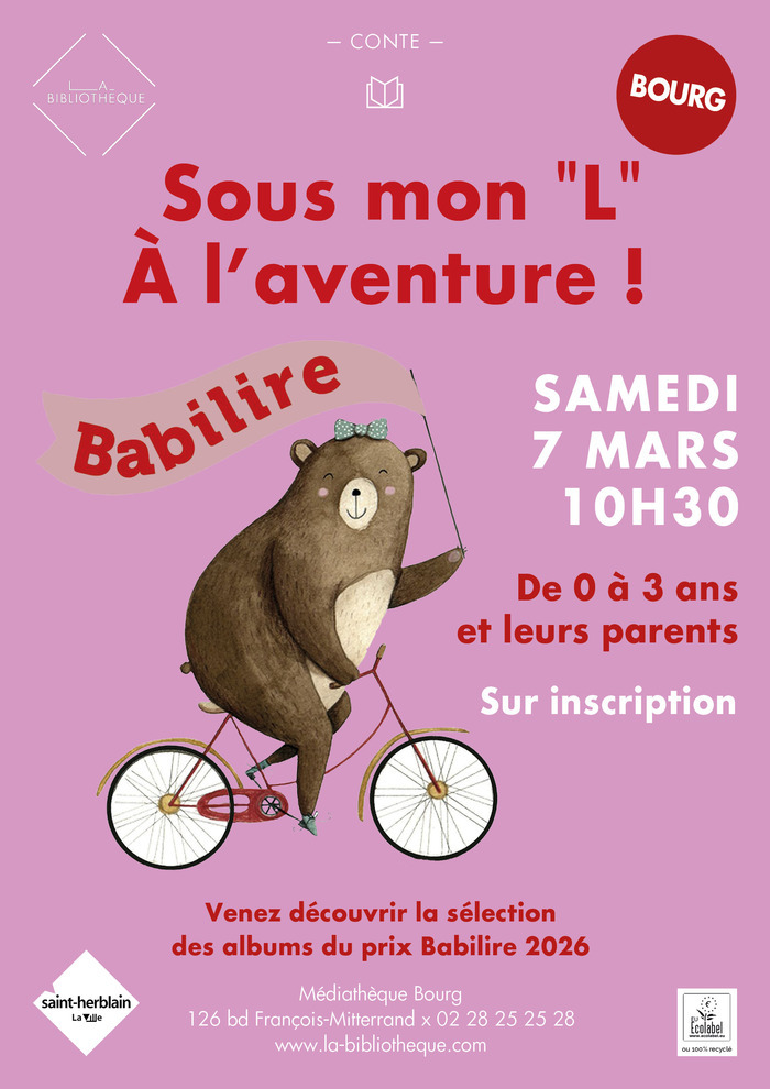 Sous mon "L" : À l'aventure ! Médiahèque Bourg