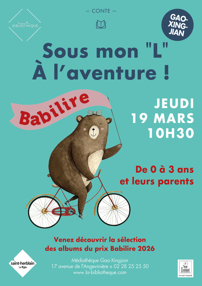 Sous mon "L" : À l'aventure ! Médiathèque Gao-Xingjian