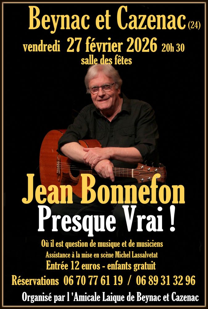 Spectacle Presque Vrai avec Jean Bonnefon