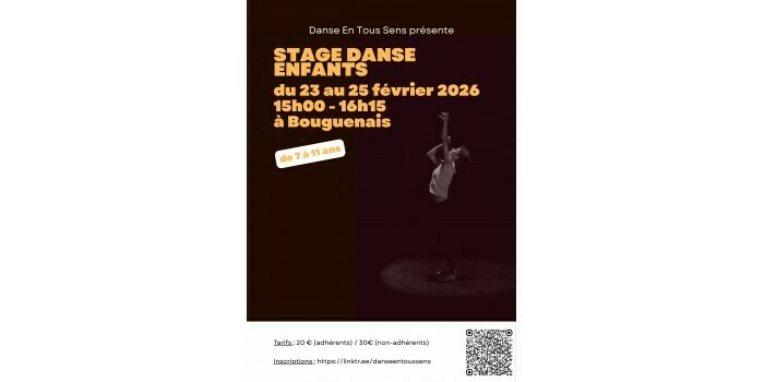 Stage de danse enfants - Association Danse En Tout Sens Piano'cktail Bouguenais