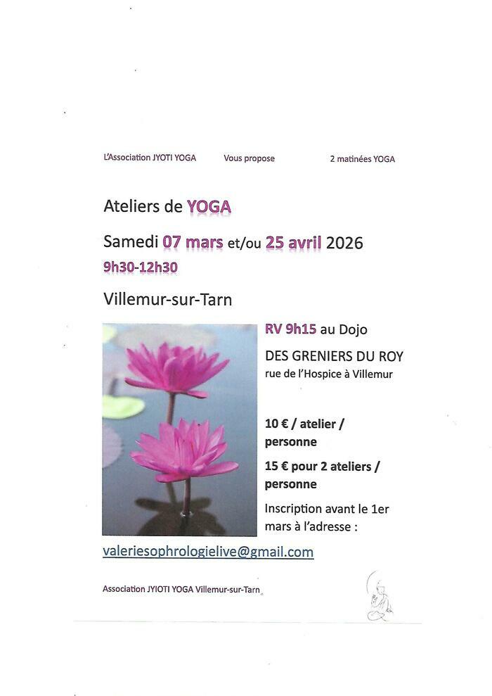 Stage de Yoga - Dojo des Greniers du Roy - Rue de l'Hospice - Villemur-sur- Tarn Villemur-sur-Tarn
