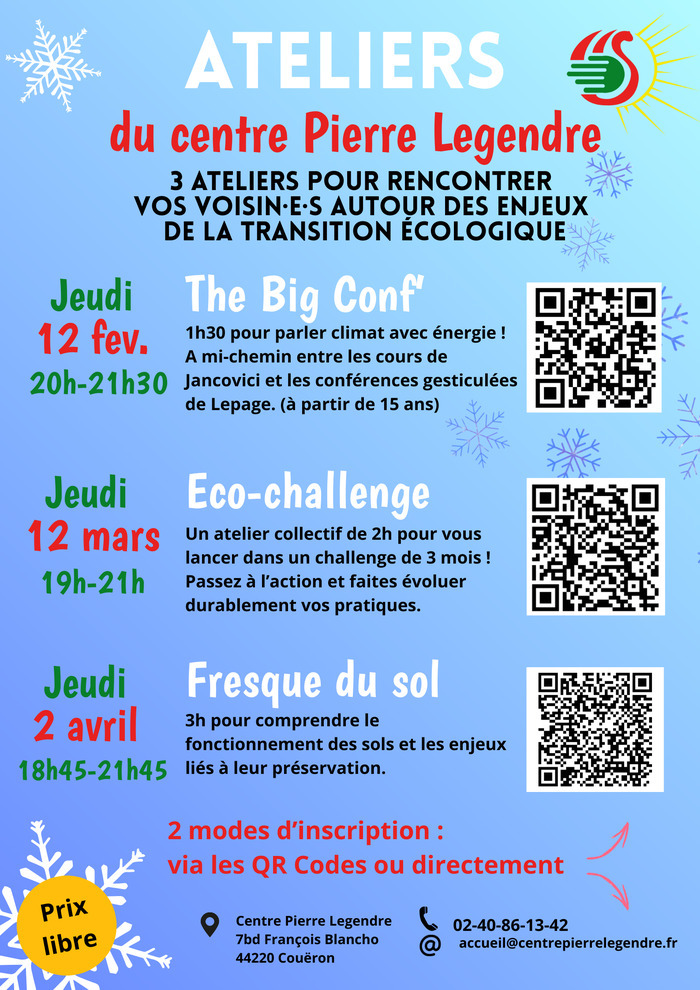 The Big Conf’ Association socioculturelle du Centre Pierre Legendre The Big Conf’ Association socioculturelle du Centre Pierre Legendre