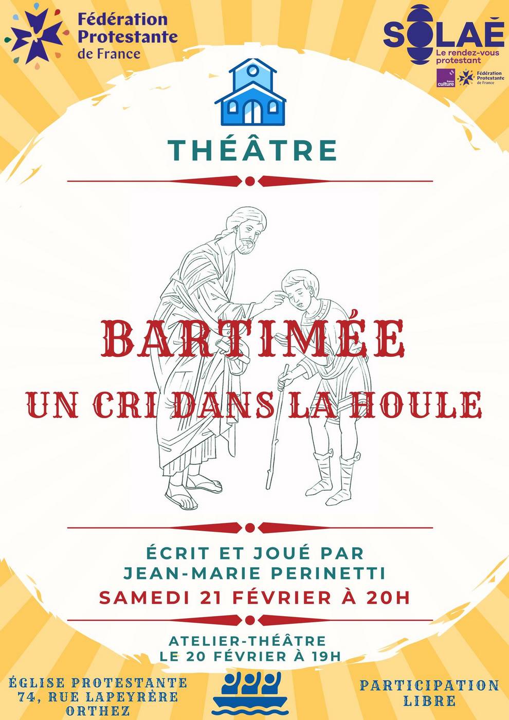 Théâtre Bartimée un cri dans la houle