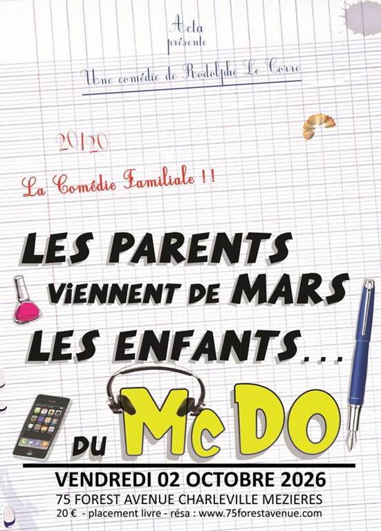 Théâtre Les parents viennent de Mars