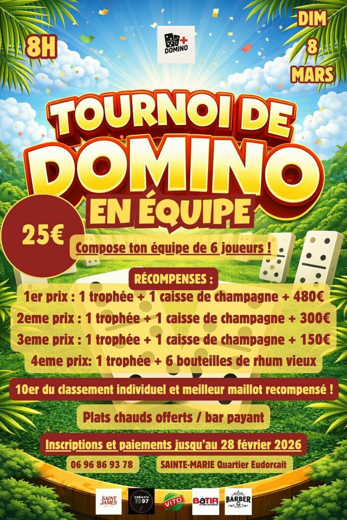 TOURNOI DE DOMINO EN ÉQUIPE Sainte-Marie Sainte-Marie