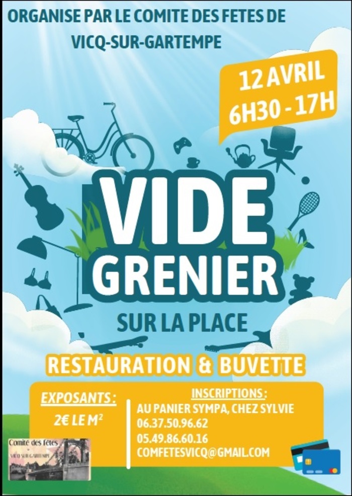 Vide grenier Place du bourg Vicq-sur-Gartempe 2026-04-12 Vide grenier