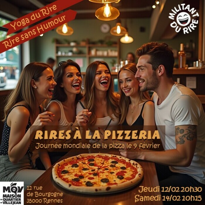 Yoga du Rire : Rires à la pizzeria Maison de quartier de Villejean - 12 Rue de Bourgogne 35000 rennes Rennes