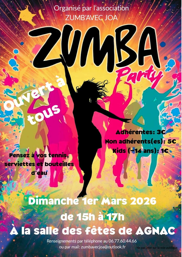 Zumba Party Salle des fêtes Agnac 2026-03-01 Zumba Party