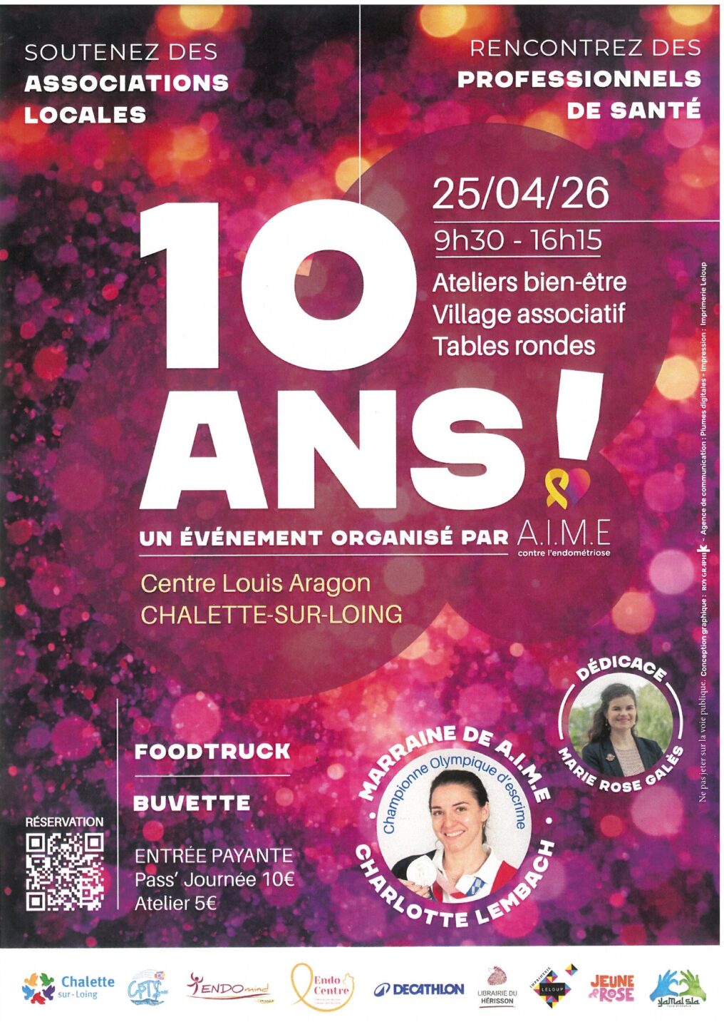10 ans de l’association A.I.M.E contre l’endométriose 60 Impasse Marceau Châlette-sur-Loing 2026-04-25