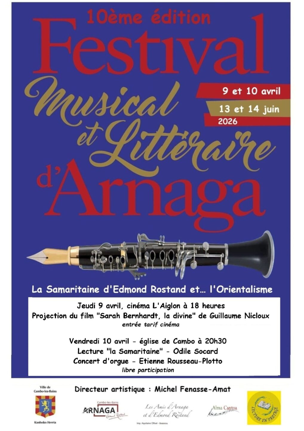 10ème Festival musical et littéraire d’Arnaga Rue Docteur J Chatard Cambo-les-Bains 2026-04-09
