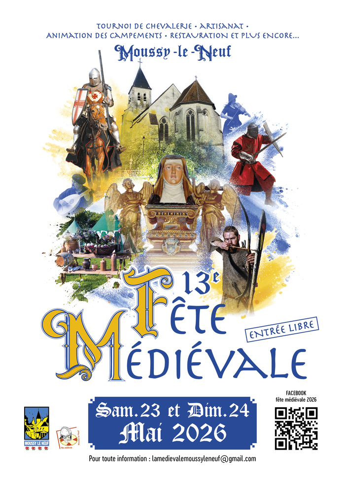 13ème édition de la fête médiévale de Moussy Le Neuf les 23 et 24 mai 2026 Place Charles de Gaulle 13ème édition de la fête médiévale de Moussy Le Neuf les 23 et 24 mai 2026 Place Charles de Gaulle