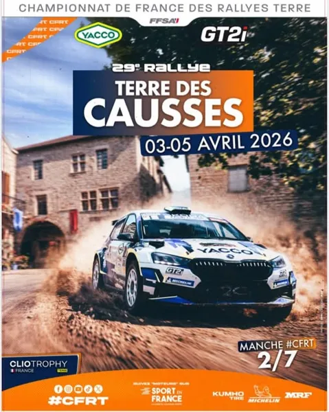 29ème Rallye Terre des Causses Place du Sol de la Dîme Villeneuve 2026-04-03