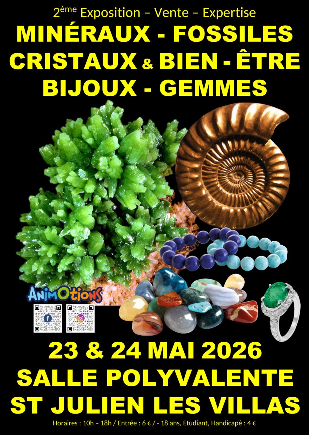 2ème Salon Minéraux Fossiles Cristaux & Bien-Être Bijoux et Gemmes de Troyes Salle Polyvalente Saint-Julien-les-Villas 2026-05-23