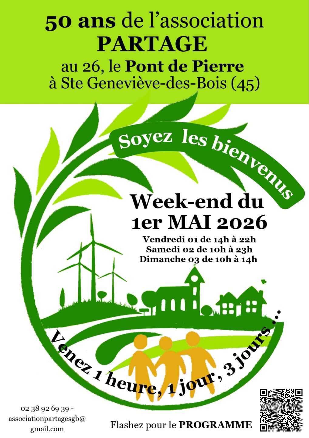 50 ans de l'association partage 26 le Pont de Pierre Sainte-Geneviève-des-Bois 2026-05-01
