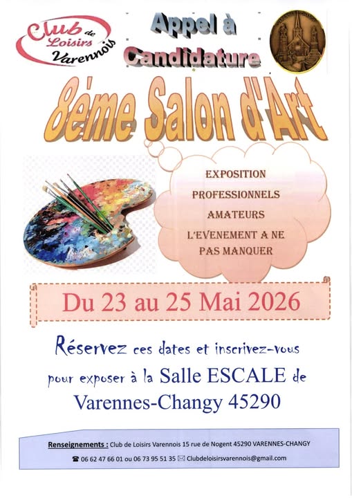 8ème exposition d'art Rue du Moulinet Varennes-Changy 2026-05-23