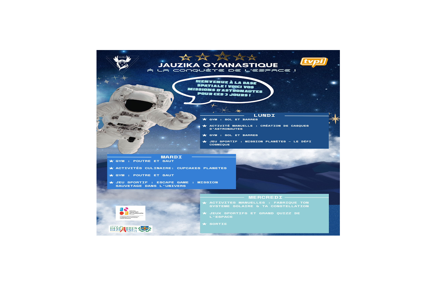 A la conquête de l'espace Salle Mendeala Hasparren 2026-04-07