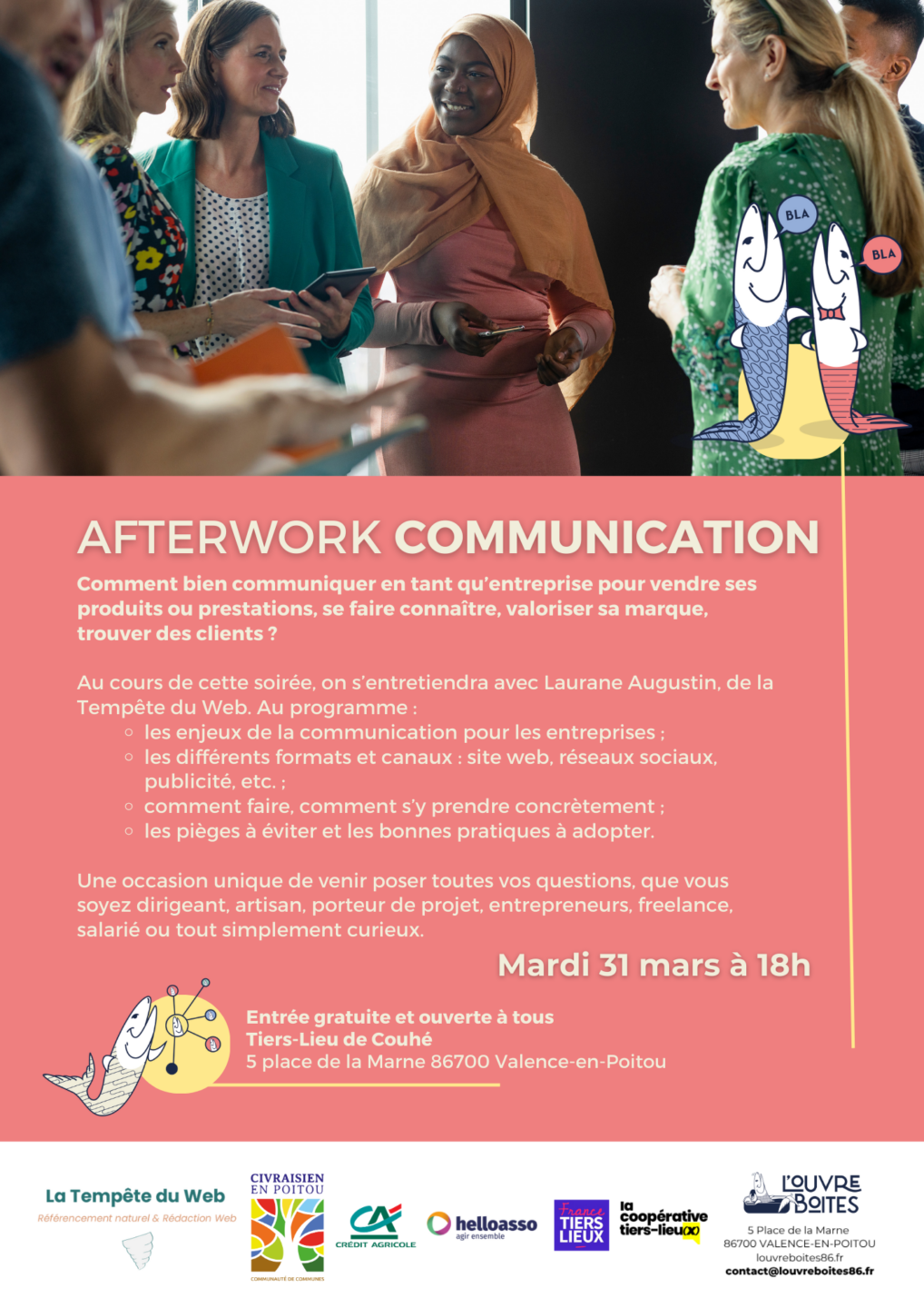 Afterwork communication 5 place de la Marne Valence-en-Poitou 2026-03-31
