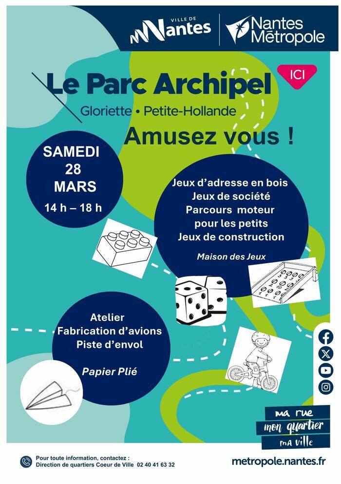 Amusez Vous ! au Parc Archipel Petite Hollande Place Petite Hollande / Ile Gloriette Nantes