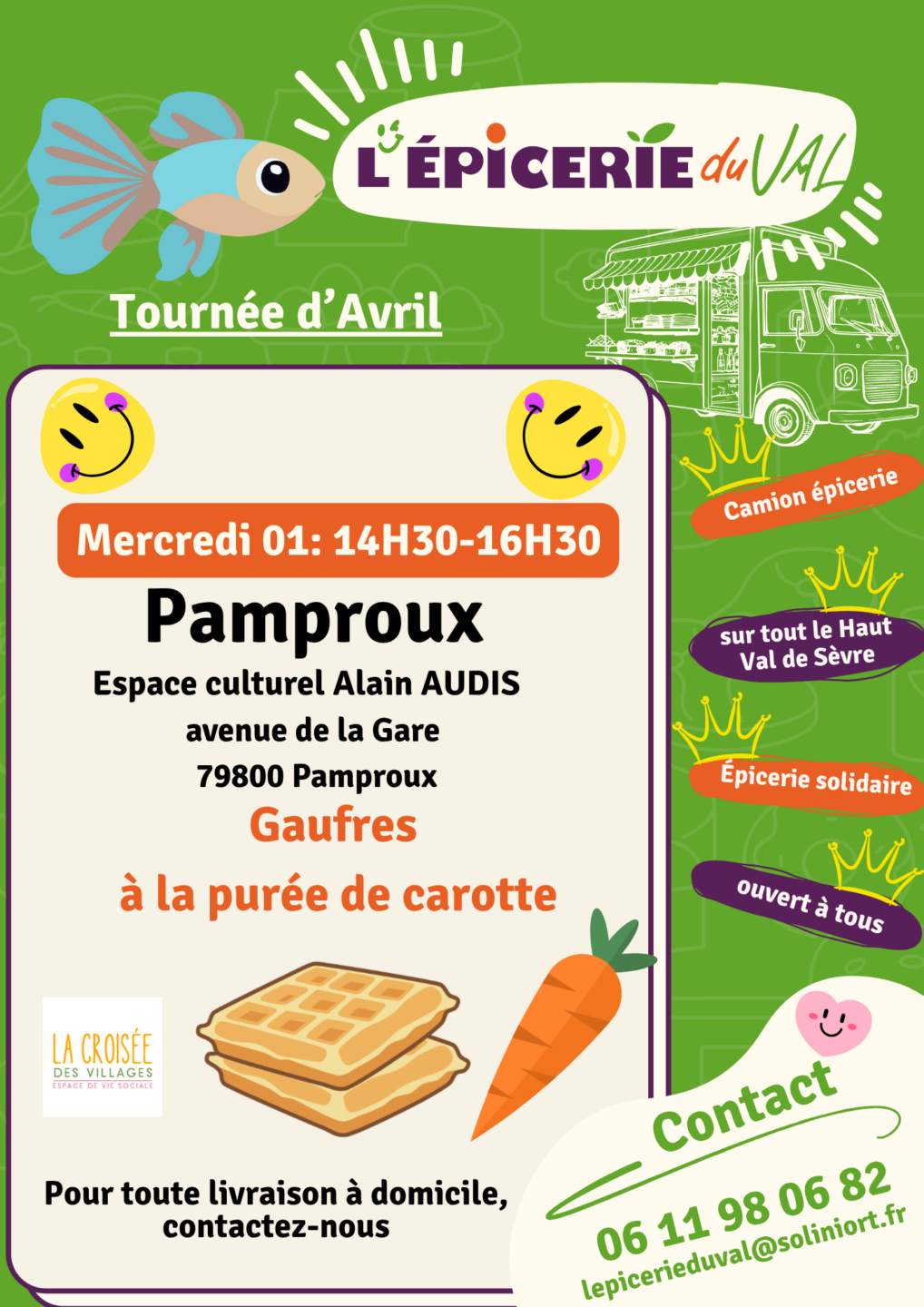 Animation locale Epicerie du Val Espace culturel Alain AUDIS Pamproux 2026-04-01