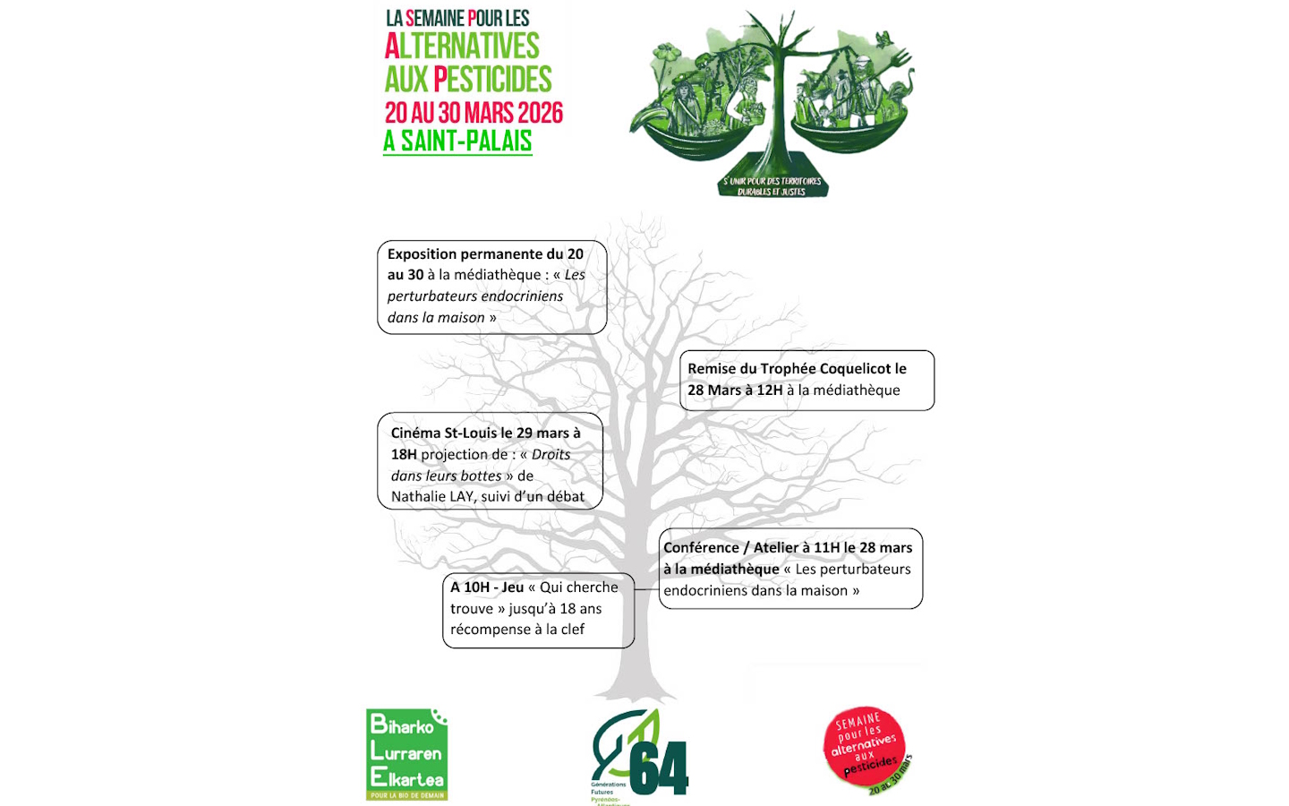 Animations autour de l'exposition sur les perturbeurs endocriniens 3 Elizako karrika Saint-Palais 2026-03-28