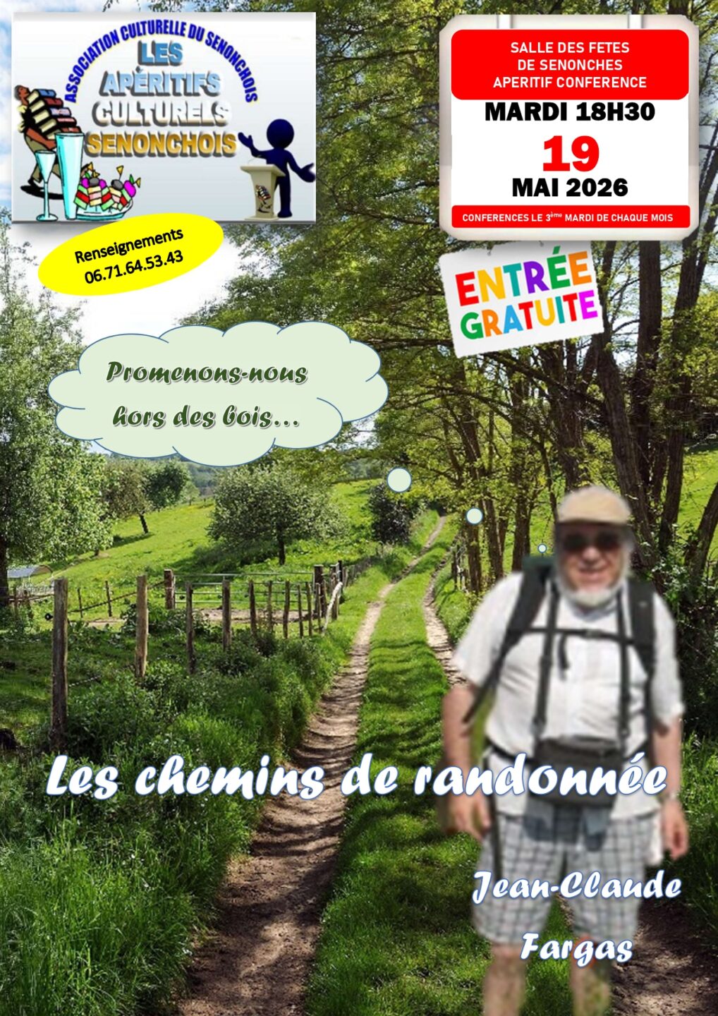 Apéritif conférence Promenons nous hors des bois Rue du Four Banal Senonches 2026-05-19