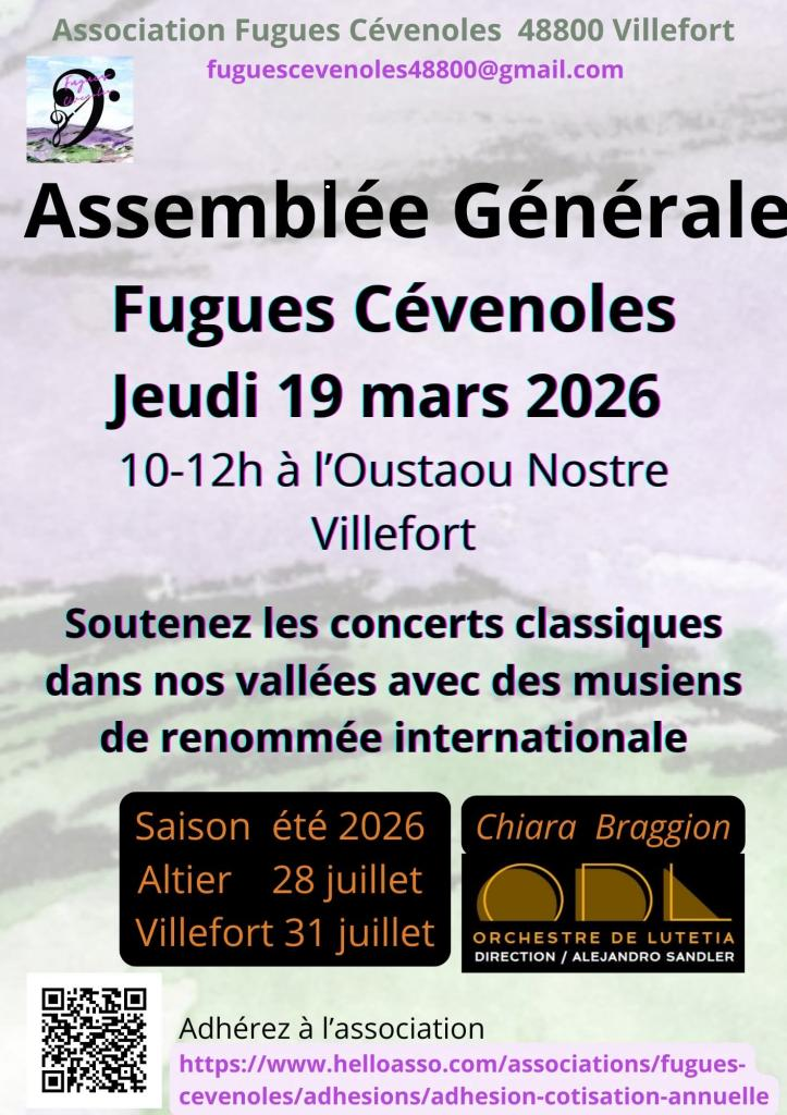 ASSEMBLÉE GÉNÉRALE FUGUES CÉVENOLES
