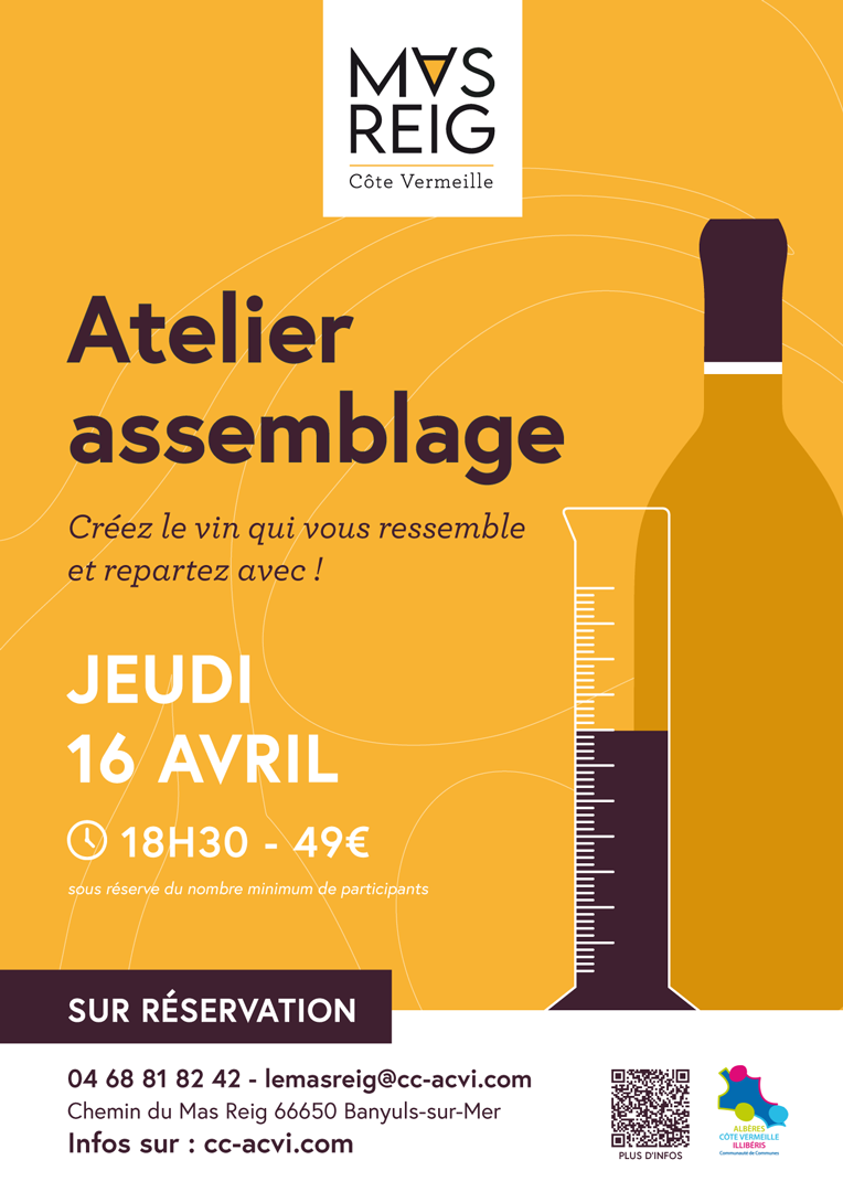ATELIER ASSEMBLAGE VIN MAS REIG 16 04 26 ATELIER ASSEMBLAGE VIN MAS REIG 16 04 26 Chemin du Mas Reig Banyuls-sur-Mer 2026-04-16