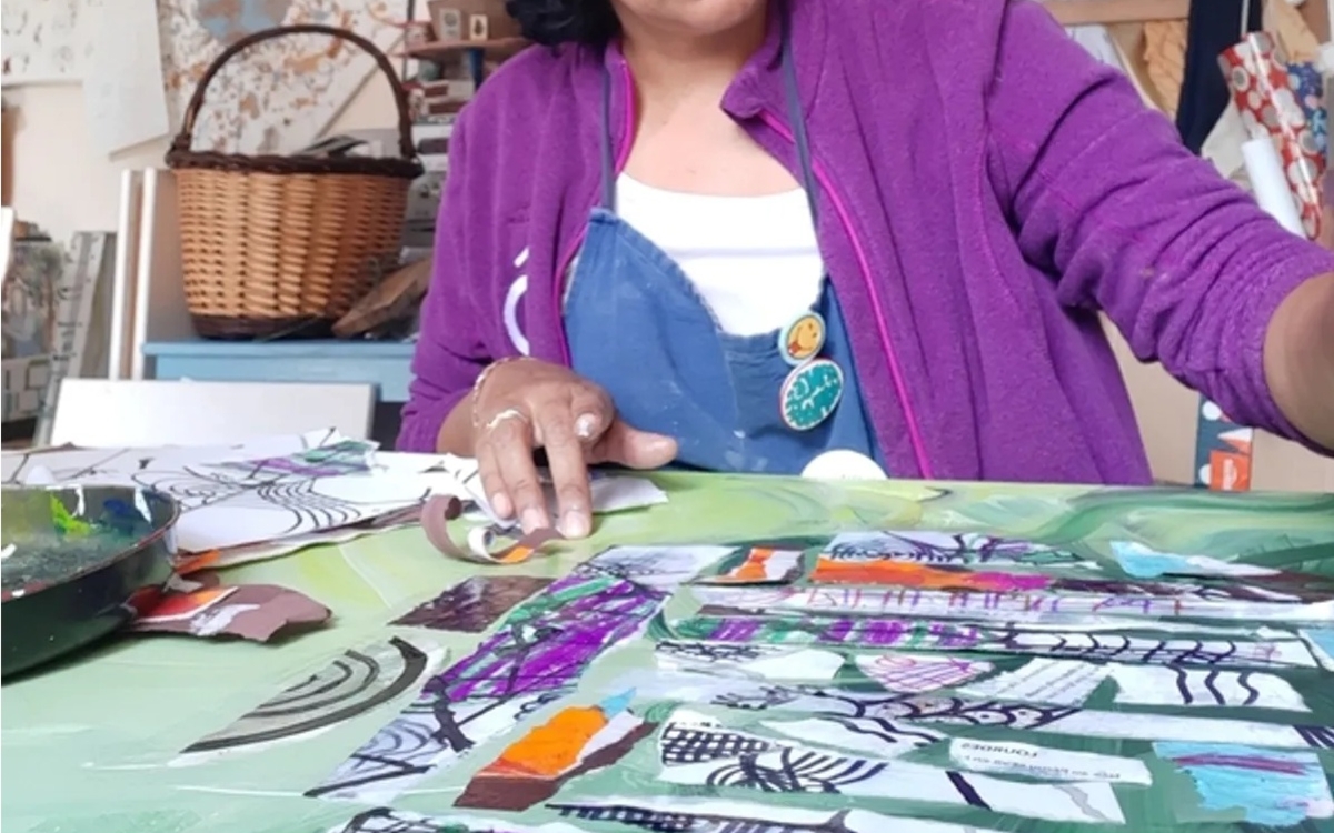 Atelier avec l'artiste lourdes l. « visions féminines : luttes » Centre Paris Anim' / Centre Social Annie Fratellini  Paris