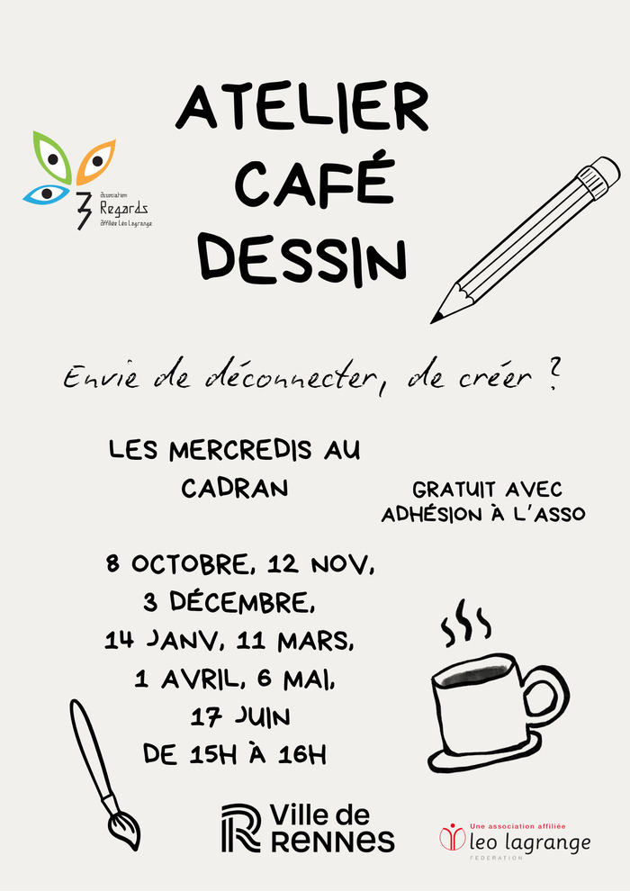 Atelier café-dessin au Cadran Le Cadran Rennes