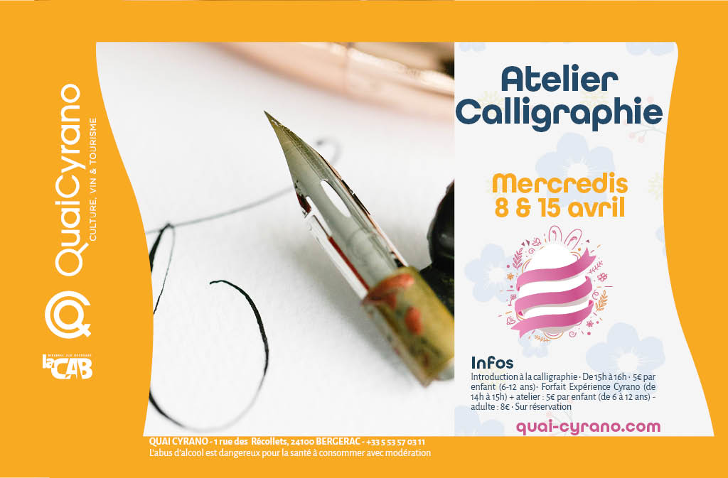 Atelier calligraphie 1 rue des Récollets Bergerac 2026-04-08