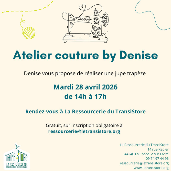 Atelier couture by Denise La Ressourcerie du TransiStore