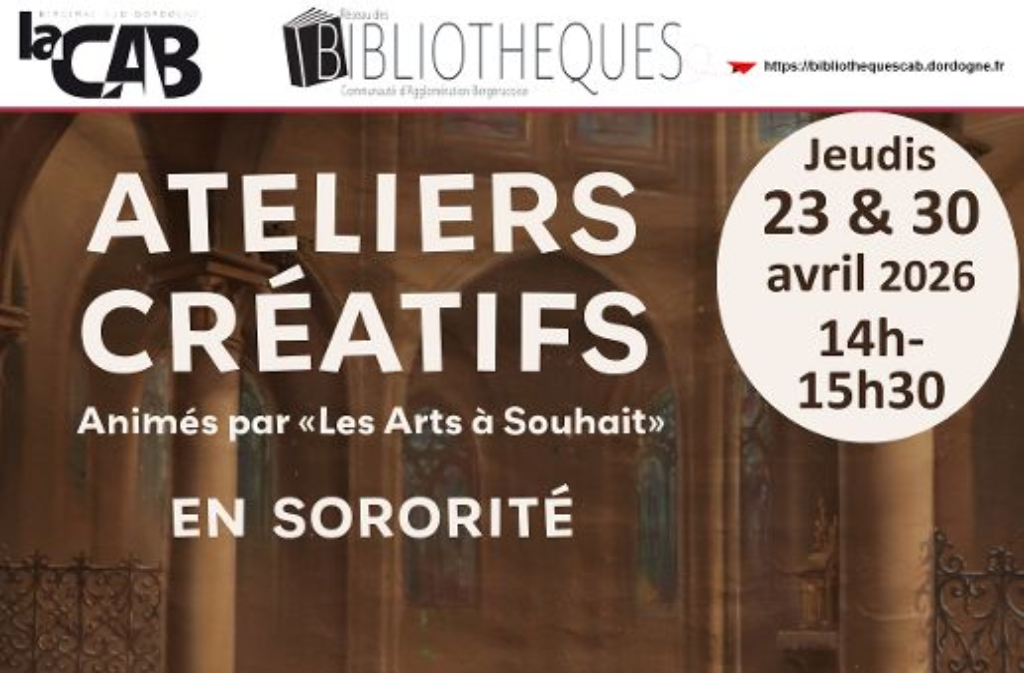 Atelier créatif 7 Place Bellegarde Bergerac 2026-04-30