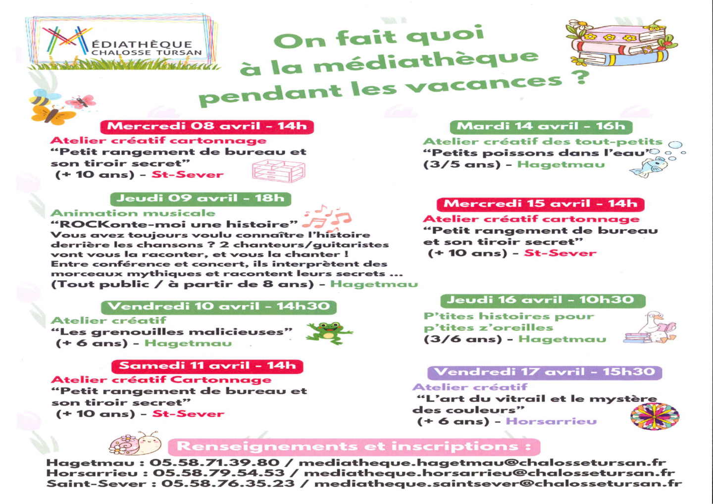 Atelier créatif cartonnage 15 Avenue de l'Océan Saint-Sever 2026-04-15