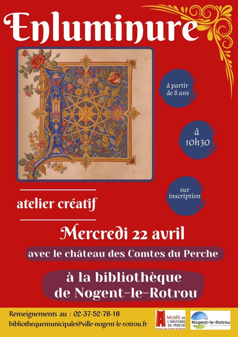 Atelier créatif Enluminure  Nogent-le-Rotrou